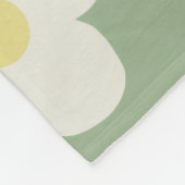 Grün-weiß floral fleecedecke (Ecke)