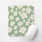 Grün-weiß floral mousepad (Mit Mouse)