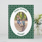Grün-Weiß-Foto Opa Geburtstag (Stehend Vorderseite)