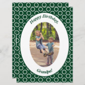 Grün-Weiß-Foto Opa Geburtstag (Vorne/Hinten)