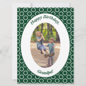 Grün-Weiß-Foto Opa Geburtstag (Vorderseite)