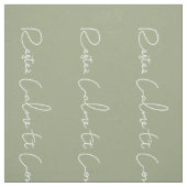 Grün, weiß, Französisch Script ruhig halten und we Stoff (Muster)