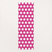Grün-weiß gepunktet mit rosa Monogramm Yogamatte (Rückseite)
