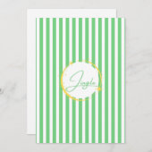 Grün & Weiß gestreifter Jingle Holiday (Vorne/Hinten)