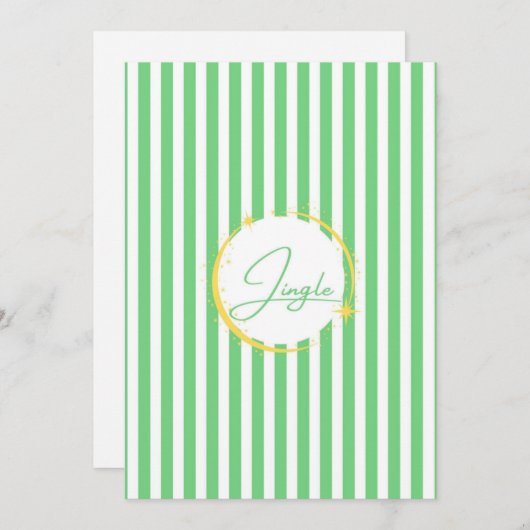 Grün & Weiß gestreifter Jingle Holiday (Vorne/Hinten)