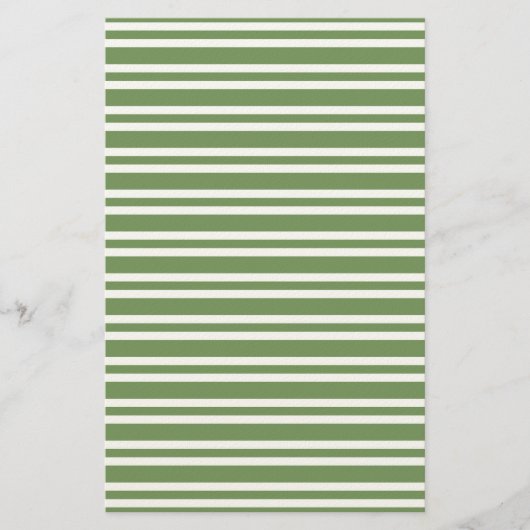 Grün-weiß gestreiftes Muster Briefpapier (Vorderseite)