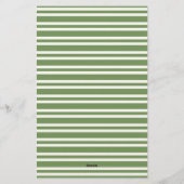 Grün-weiß gestreiftes Muster Briefpapier (Rückseite)