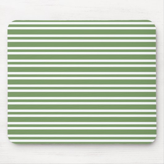 Grün-weiß gestreiftes Muster Mousepad (Vorne)