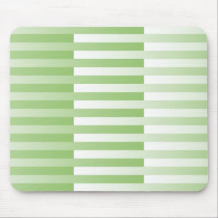 Grün-weiß gestreiftes Muster Mousepad