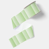 Grün-weiß gestreiftes Muster Ripsband (Rückseite)