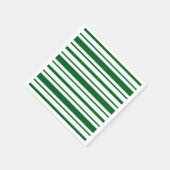Grün-weiß gestreiftes Muster Serviette (Ecke)