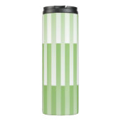 Grün-weiß gestreiftes Muster Thermosbecher (Rückseite)