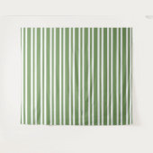 Grün-weiß gestreiftes Muster Wandteppich (Vorderseite (Horizontal))