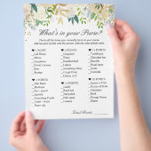 Grün-Weiß-Gold-Blüte Was ist in deinem Handspiel? Flyer (Hand)