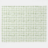 Grün Weiß Kariert Fleecedecke (Vorderseite (Horizontal))