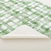 Grün weiß kariert gestreift sherpadecke (3/4)