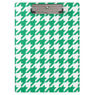 Grün-weiß kariert Houndstooth Klemmbrett