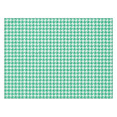 Grün-weiß kariert Houndstooth Tischdecke (Vorderseite (Horizontal))