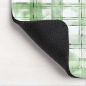 Grün weiß karierte Streifen Mousepad (Ecke)