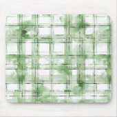 Grün weiß karierte Streifen Mousepad (Vorne)