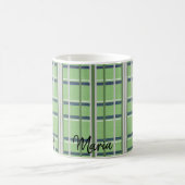 Grün-weiß karierter Becher Kaffeetasse (Mittel)