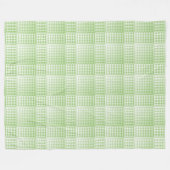 Grün-weiß kariertes abstraktes Muster Fleecedecke (Vorderseite (Horizontal))