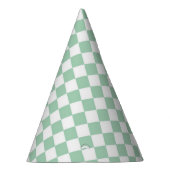Grün-weiß kariertes Diamantmuster Partyhütchen (Rechts)