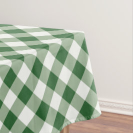 Grün-weiß kariertes Gingham-Weihnachten Tischdecke