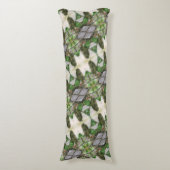 Grün/Weiß Kissen mit Backyard Bird (Vorderseite Vertikal)