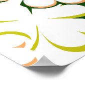 Grün-Weiß-Klee-Lady Ein Lächeln-Reisen Poster (Ecke)