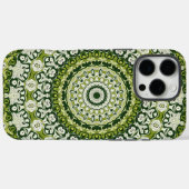 Grün-Weiß-Mandala-Musterdesign Case-Mate iPhone Hülle (Rückseite (Horizontal))