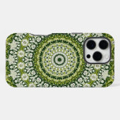 Grün-Weiß-Mandala-Musterdesign iPhone Hülle (Rückseite (Horizontal))