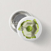 Grün-Weiß-MOD-Blume Blumenfrühlings-Hochzeit Button (Vorne & Hinten)