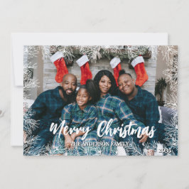 Grün Weiß Moderne Elegantes Foto Weihnachten