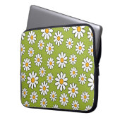 Grün-Weiß-Muster Laptopschutzhülle (Vorderseite Links)
