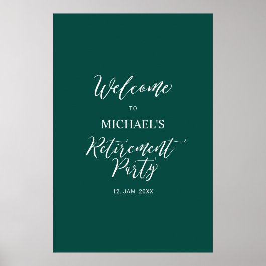 Grün-Weiß-Party für die Mindestruhestandszeit - Wi Poster (Vorne)