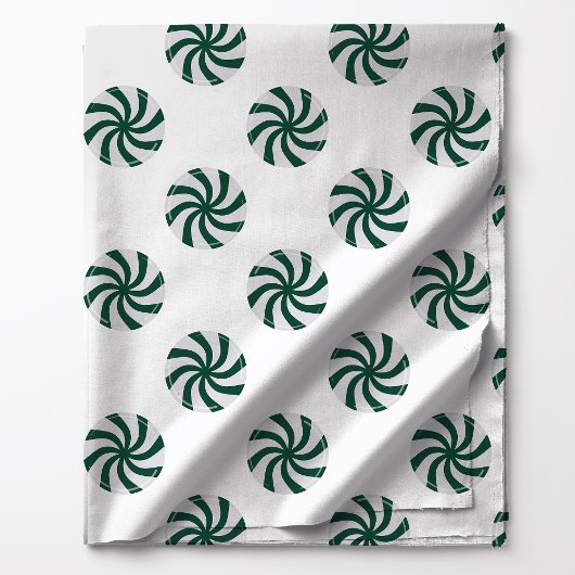 Grün/Weiß Peppermint Swirl Candy Stoff