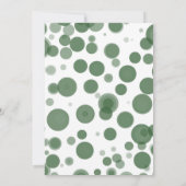 Grün & Weiß Polka Dot Bubbles Feiern Einladung (Rückseite)