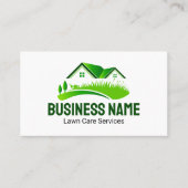 Grün-Weiß-Rasenservice Visitenkarte (Vorderseite)