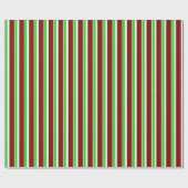 Grün, Weiß, rot gefärbt Weihnachtsmuster Geschenkpapier (Flach)