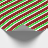 Grün, Weiß, rot gefärbt Weihnachtsmuster Geschenkpapier (Ecke)