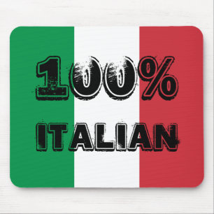 Grün Weiß Rot Trikolore 100% Italienisch Mousepad