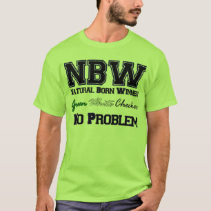 Grün, weiß, Schachbrett T-Shirt