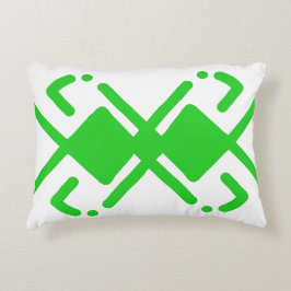 Grün-Weiß-Sha 1 Dekokissen