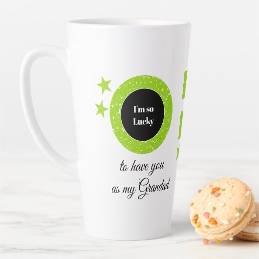 Grün weiß, so viel Glück Grandad mit Foto Milchtasse (Beispiel)