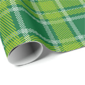 Grün & Weiß St. Patric zusätzlich kariertes Muster Geschenkpapier (Rolleneckpunkt)