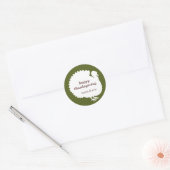 Grün-Weiß-Truthahn glücklich dankend Gewohnheit Gu Runder Aufkleber (Umschlag)