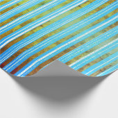 Grün, Weiß und Aquamarin gestrichen Geschenkpapier (Ecke)
