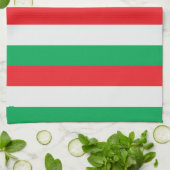 Grün, Weiß und Rot - italienische Flagge Geschirrtuch (Gefaltet)