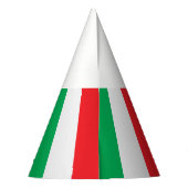 Grün, Weiß und Rot - italienische Flagge Partyhütchen (Rückseite)